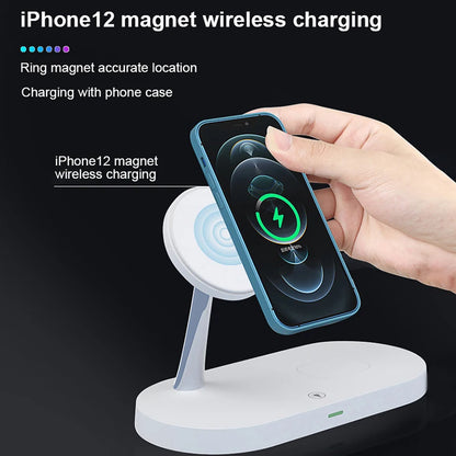 PC4 in 1 Magnetic 15W Wireless Charger Stand For iPhone 12 13 ProMax Apple