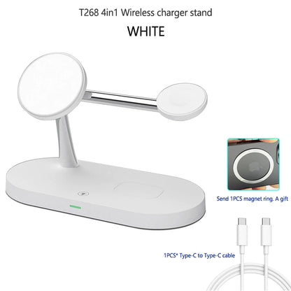 PC4 in 1 Magnetic 15W Wireless Charger Stand For iPhone 12 13 ProMax Apple