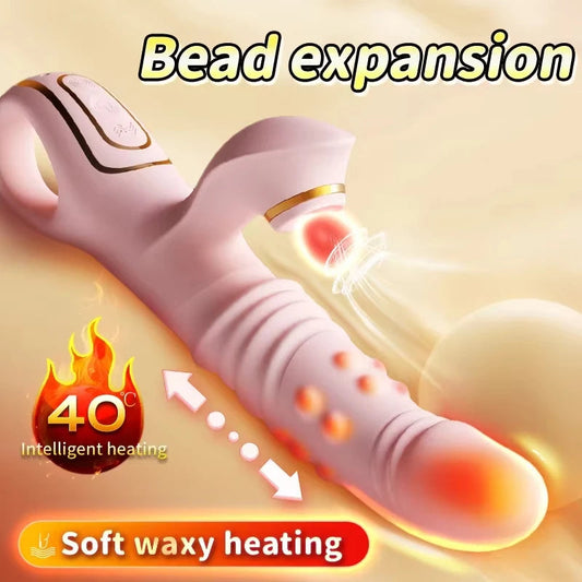 Gtooza4-in-1 Rotation Bead Heated Telescopic Sucking Vibration Female Masturbation Vibrator Quiet Massager Sex Toys Dildo Penetration gtooza.com