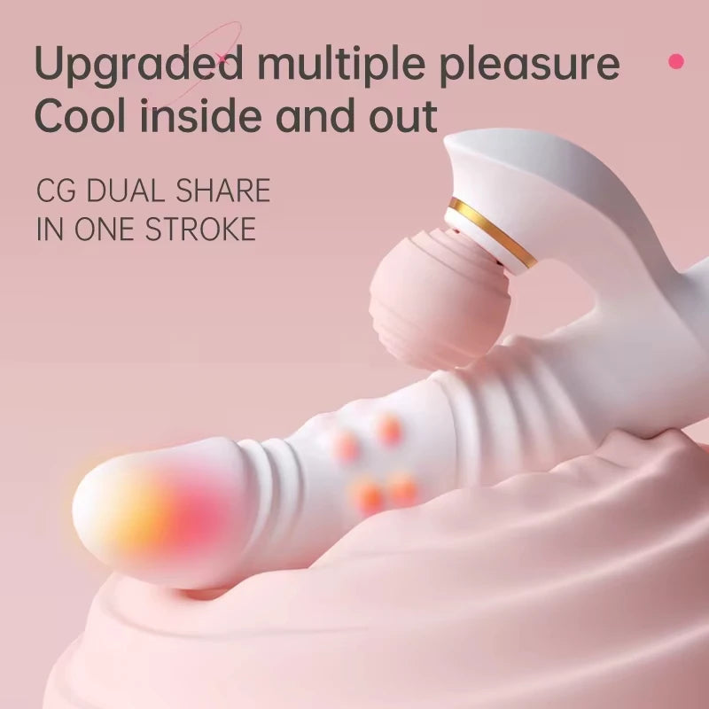 Gtooza4-in-1 Rotation Bead Heated Telescopic Sucking Vibration Female Masturbation Vibrator Quiet Massager Sex Toys Dildo Penetration gtooza.com