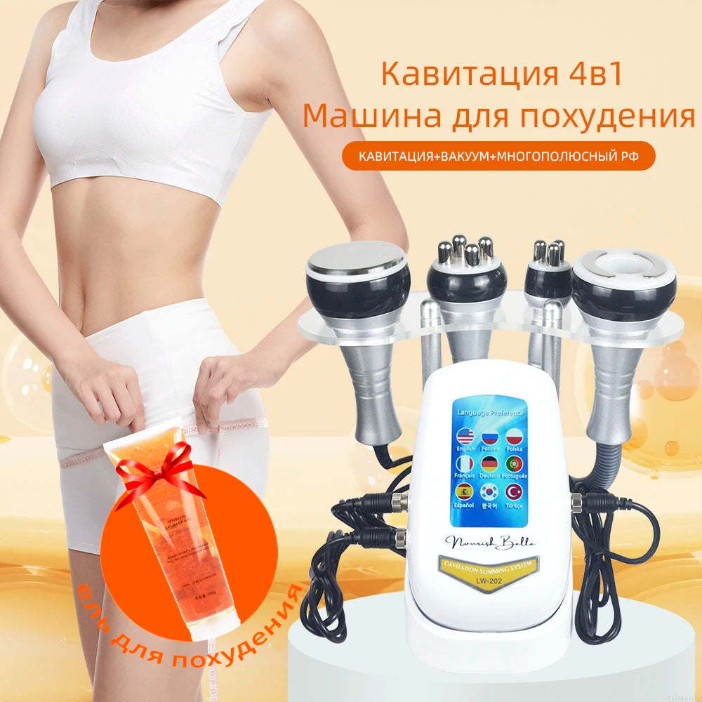 PC 40K 4IN1 Cavitation  Body Slimming Machine Beauty   Massager Skin Tighte