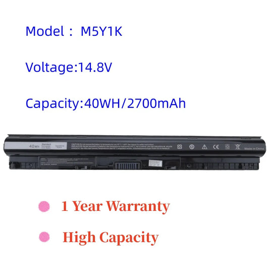 PC 40WH 14.8V M5Y1K Battery  Dell Inspiron 14 15 17 5000 3000 Series 5559 3451 3558 3567 5755 5756 5458 GXVJ3 453-BBBQ HD4J0