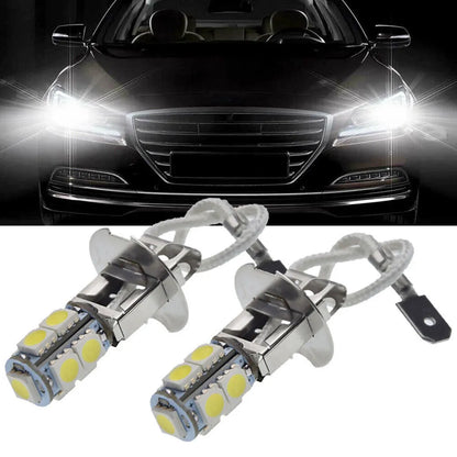 2Pcs H3 12V LED Headlight Car Fog Light Bulbs 5050 LED Chips Auto Driving R