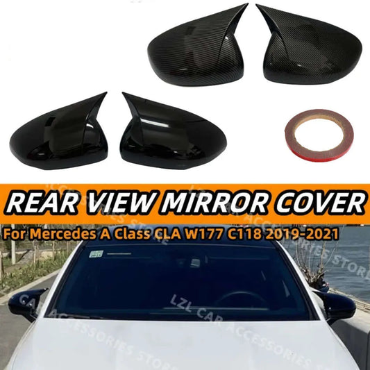 New New Side Wing Mirror Cover Caps For Mercedes A Class CLA W177 C118 2019