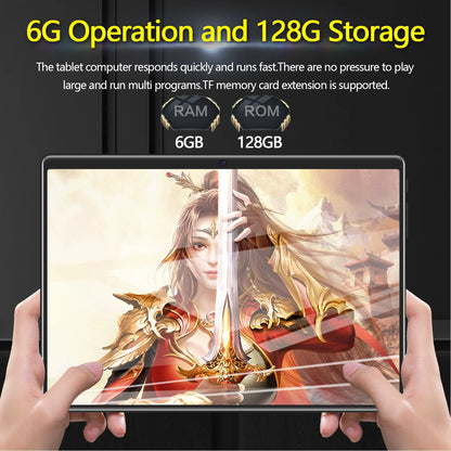 PC10.1 inch Android 12 Tablet PC Computer 6GB RAM+128GB ROM 8000mAh Dual Ca