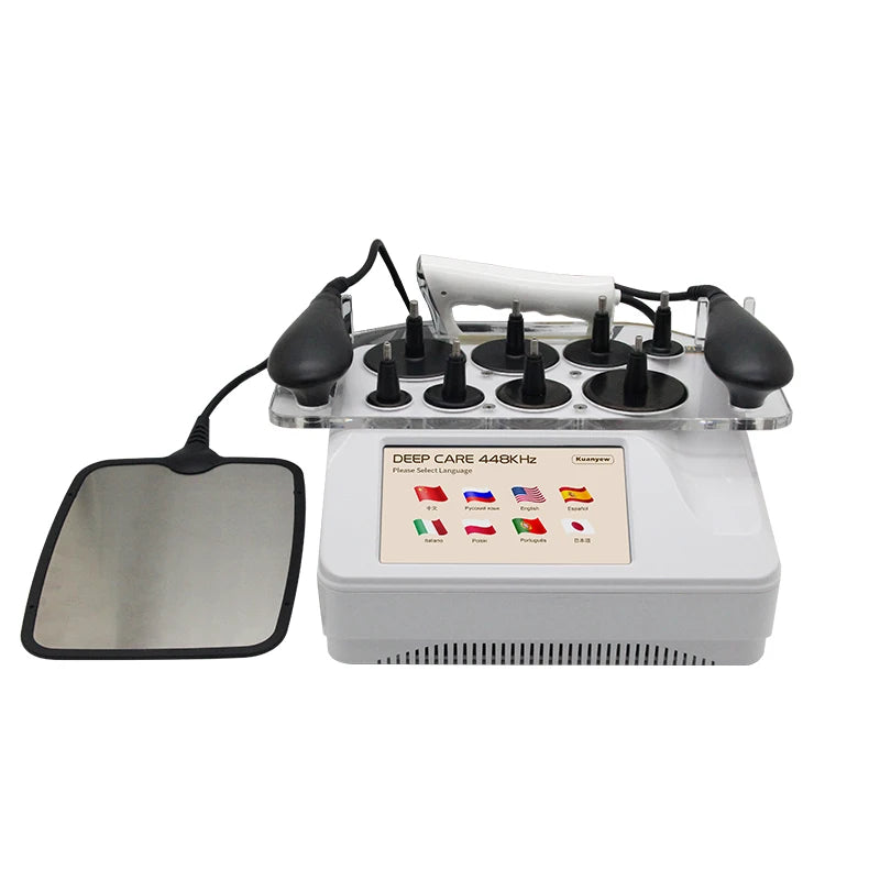 448Khz CET RET Tecar Physical Therapy Machine Diatermia Loss Weight  Body Sliming Machine Pain Relief Skin Tightening Deep Care