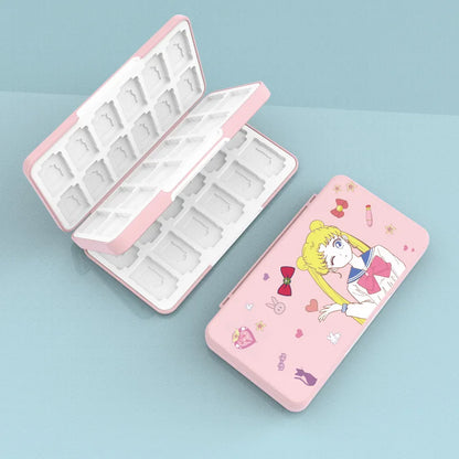 48 in 1 for Nintendo Switch OLED LITE Accessories Cute Game Card Case SD Cards Pink Shell Switch Storage Box For Nintendo Switch