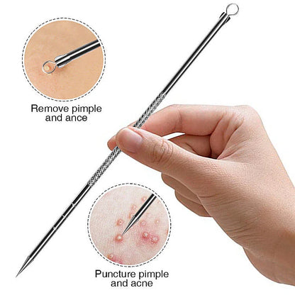 4PCS Acne Pimple Nose Blackhead Removal Pore Cleaner Needles Black Dots Cleaner Stainless Steel Spot Extractor Face Clean Tools