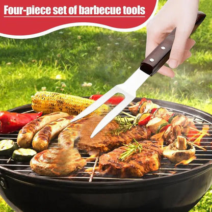 PC 4PCS Grill Utensils Set Stainless Steel Heavy Duty Grilling Accessories