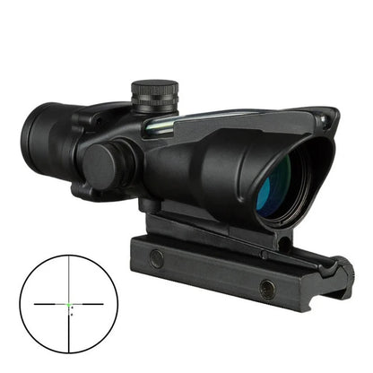 4X32 Hunting Riflescope Real Fiber Optics Grenn Red Dot Illuminated Etched Reticle Tactical Optical Sight