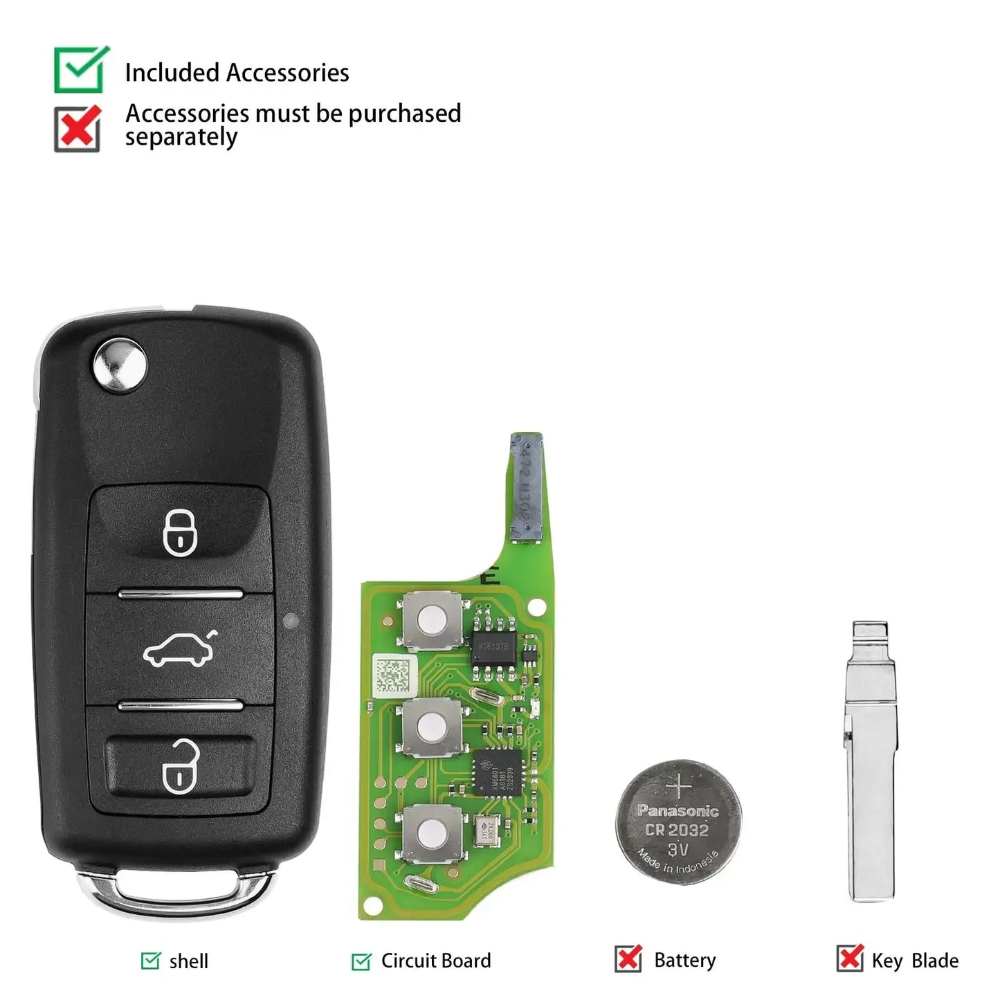 XHORSE XEB510EN B5 Universal Super Remote built-in XT27B VVDI Super Chip Sm