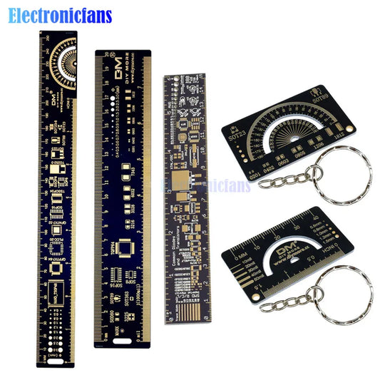 4cm 15cm 20cm 25cm Multifunctional PCB Ruler Measuring Tool Resistor Capacitor Chip IC SMD Diode Transistor Package Electronic