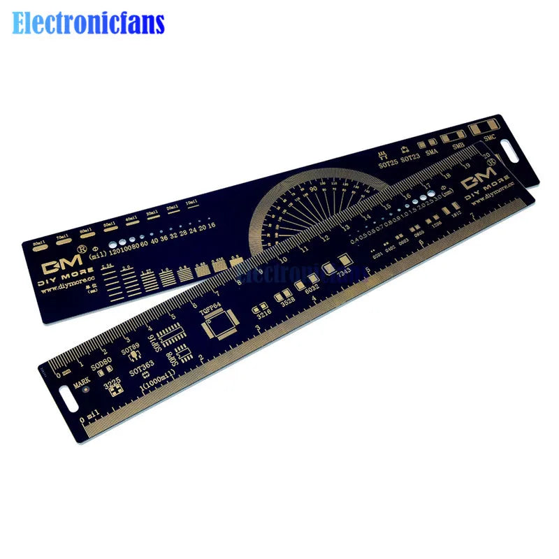 4cm 15cm 20cm 25cm Multifunctional PCB Ruler Measuring Tool Resistor Capacitor Chip IC SMD Diode Transistor Package Electronic