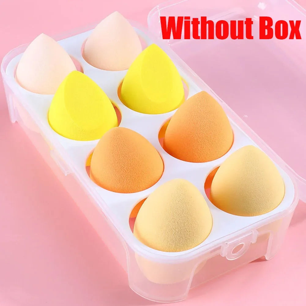 4pc/8pc Soft Makeup Sponge Dry Wet Dual Use Cosmetic Puff Foundation Concealer Highlight Blender Make Up Beauty Tool Accessories