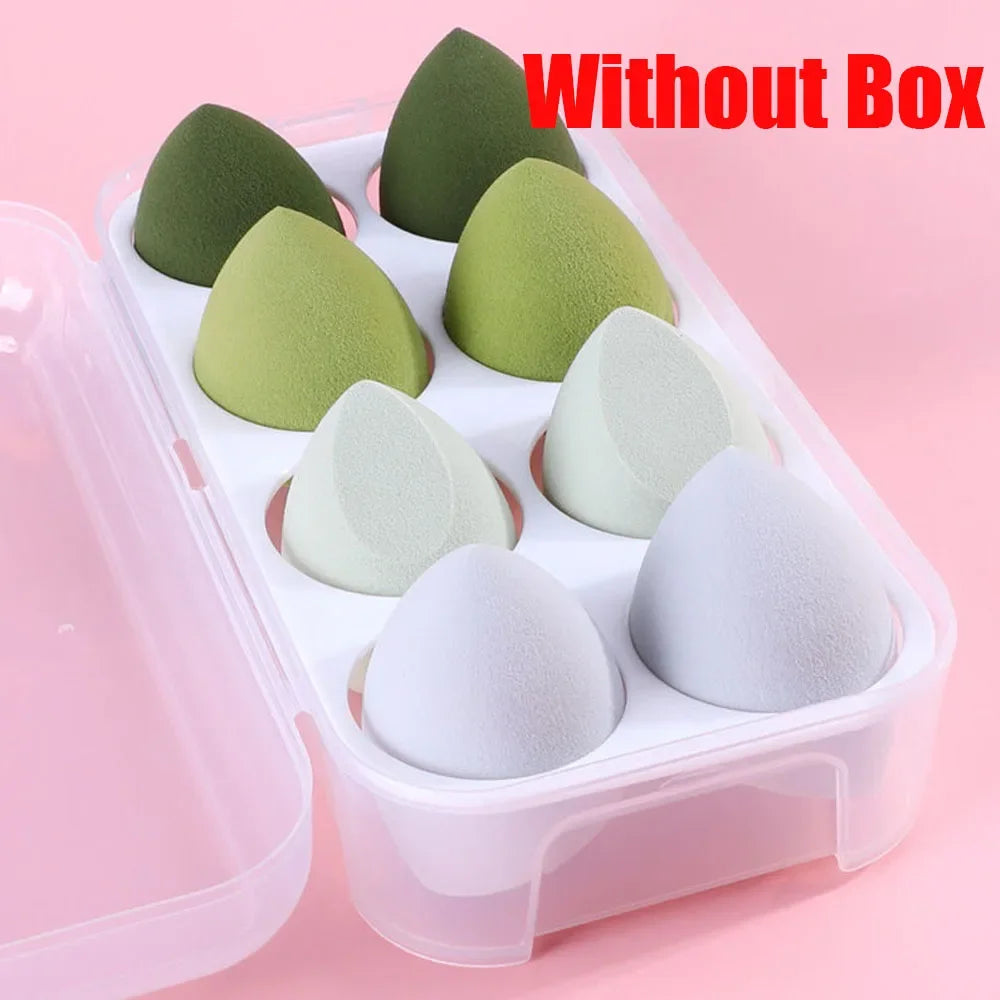 4pc/8pc Soft Makeup Sponge Dry Wet Dual Use Cosmetic Puff Foundation Concealer Highlight Blender Make Up Beauty Tool Accessories