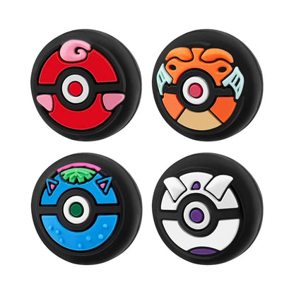 4pcs Cartoon Silicone Analog Thumb Grip Caps Compatible with Nintendo Switch OLED/Switch Lite/Switch Joystick Protective Cover