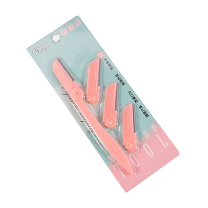 4pcs/Set Eyebrow Trimmer Eye Brow Razor Face Body Hair Removal Shaver Eyebrow Blades Scissors Women Profiler Beauty Makeup Tools