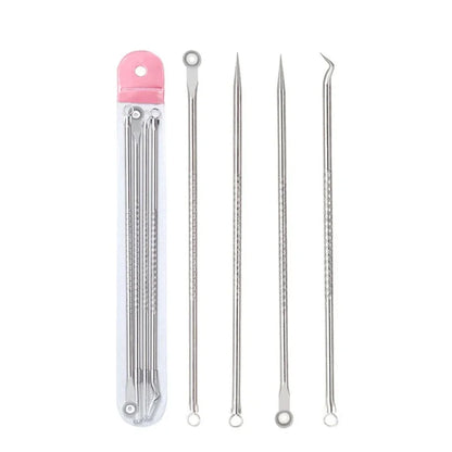 4pcs/Set Pore Cleanser Needle Black Spot Pimple Blemish Remover Skin Care Acne Blackhead Women Beauty Acne Face Clean Tools