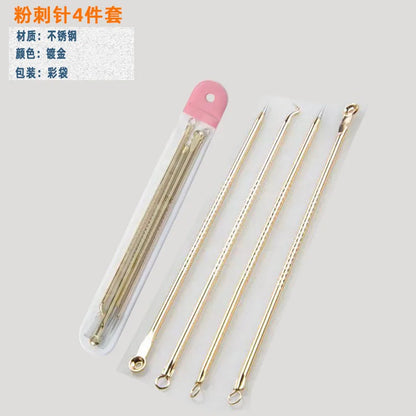 4pcs/Set Pore Cleanser Needle Black Spot Pimple Blemish Remover Skin Care Acne Blackhead Women Beauty Acne Face Clean Tools