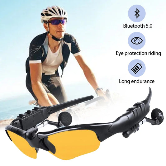 Casque Bluetooth stéréo PC5.0 Lunettes de soleil polarisées Sports de plein air Cycli