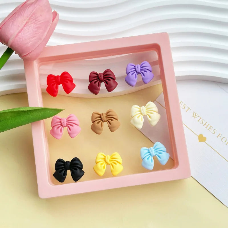 PC 5/10/20PCS 18*23mm Bowknot Resin Decoration Crafts Flatback Cabochon Scrapbooking Fit Phone Decor Embellishments DIY Accessories