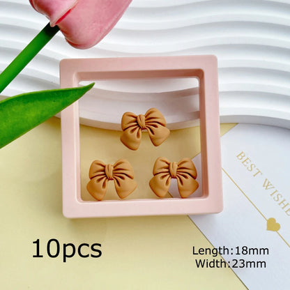 PC 5/10/20PCS 18*23mm Bowknot Resin Decoration Crafts Flatback Cabochon Scrapbooking Fit Phone Decor Embellishments DIY Accessories