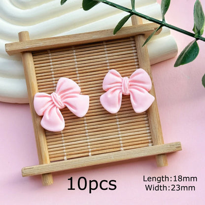 PC 5/10/20PCS 18*23mm Bowknot Resin Decoration Crafts Flatback Cabochon Scrapbooking Fit Phone Decor Embellishments DIY Accessories