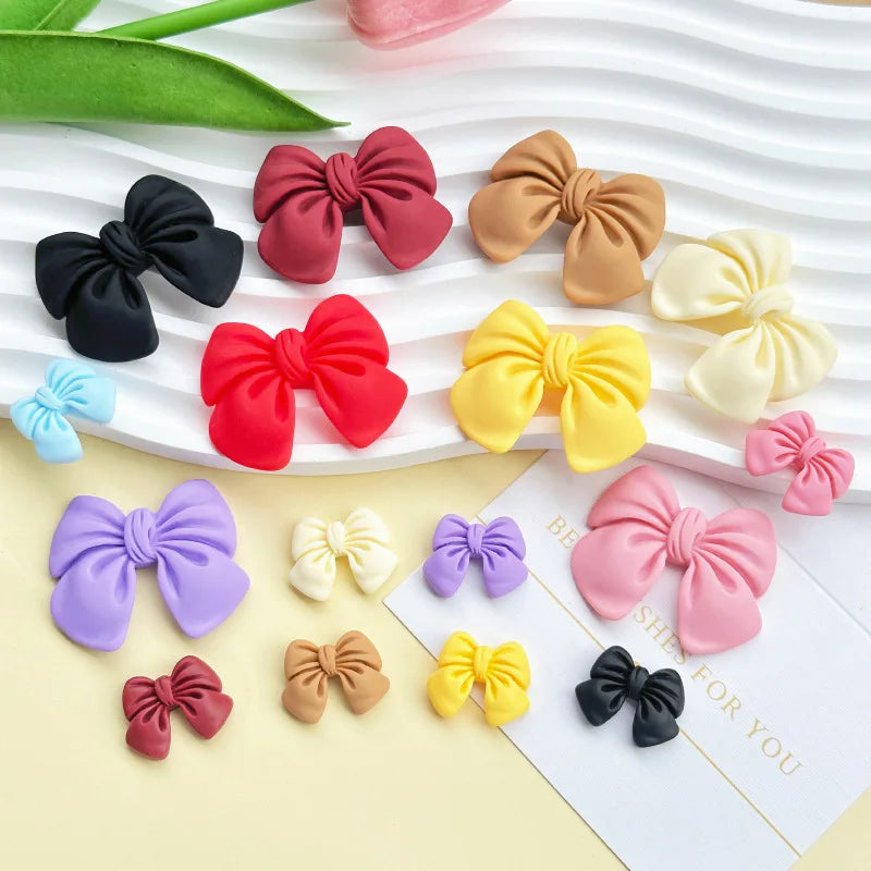 PC 5/10/20PCS 18*23mm Bowknot Resin Decoration Crafts Flatback Cabochon Scrapbooking Fit Phone Decor Embellishments DIY Accessories