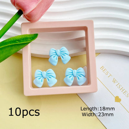 PC 5/10/20PCS 18*23mm Bowknot Resin Decoration Crafts Flatback Cabochon Scrapbooking Fit Phone Decor Embellishments DIY Accessories