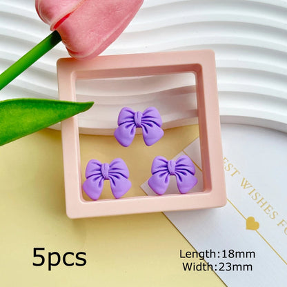 PC 5/10/20PCS 18*23mm Bowknot Resin Decoration Crafts Flatback Cabochon Scrapbooking Fit Phone Decor Embellishments DIY Accessories