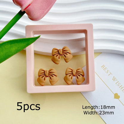 PC 5/10/20PCS 18*23mm Bowknot Resin Decoration Crafts Flatback Cabochon Scrapbooking Fit Phone Decor Embellishments DIY Accessories