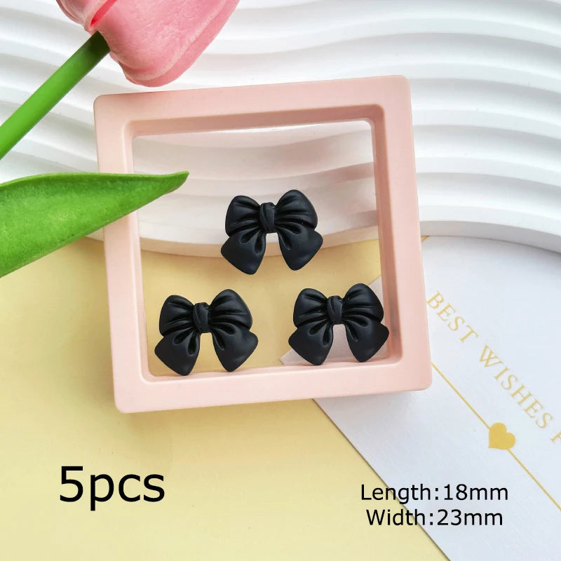 PC 5/10/20PCS 18*23mm Bowknot Resin Decoration Crafts Flatback Cabochon Scrapbooking Fit Phone Decor Embellishments DIY Accessories