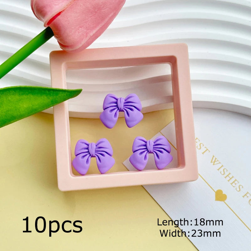 PC 5/10/20PCS 18*23mm Bowknot Resin Decoration Crafts Flatback Cabochon Scrapbooking Fit Phone Decor Embellishments DIY Accessories