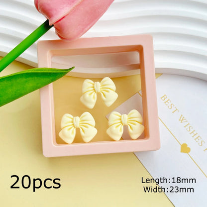 PC 5/10/20PCS 18*23mm Bowknot Resin Decoration Crafts Flatback Cabochon Scrapbooking Fit Phone Decor Embellishments DIY Accessories