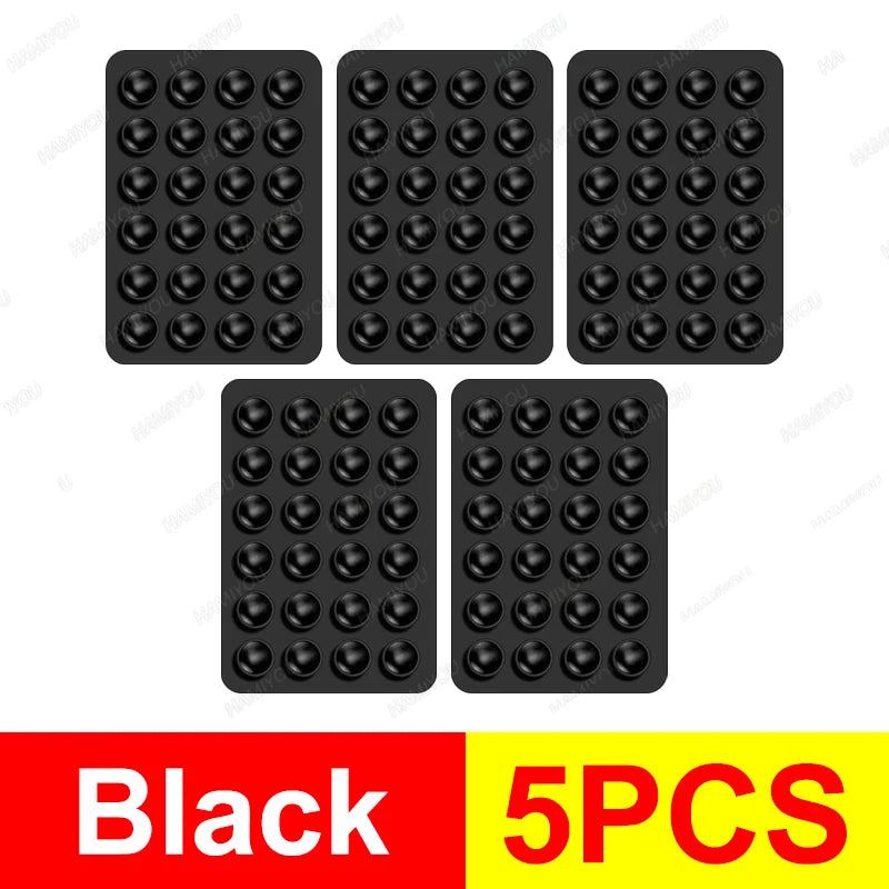 PC 5-1Pack Silicone Suction Phone Case Adhesive Mount Mirror Shower Phone Holder Hands-Free Sticky Cell Phone Grip Stands