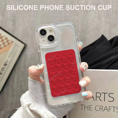 PC 5-1Pack Strong Grip Holder Adhesive Silicone Suction Phone Case Sticky Grippy Stands Mount Accessory For IPhone And Android