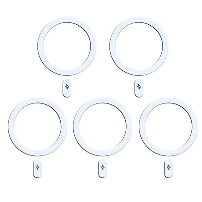 5/1Pcs Self Adhesive Metal Ring Iron Sheet Stickers For IPhone 15 14 13 12 11 Magnetic Wireless Charging Ring For Magsafe