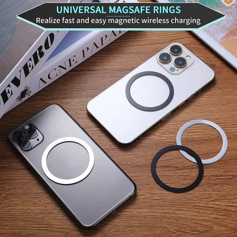 PC 5-s Magnetic Wireless Charger Universal Phone Metal Rings Sticker  Car Phone Magsafe Charger Iron Sheet Sticker  Iphone