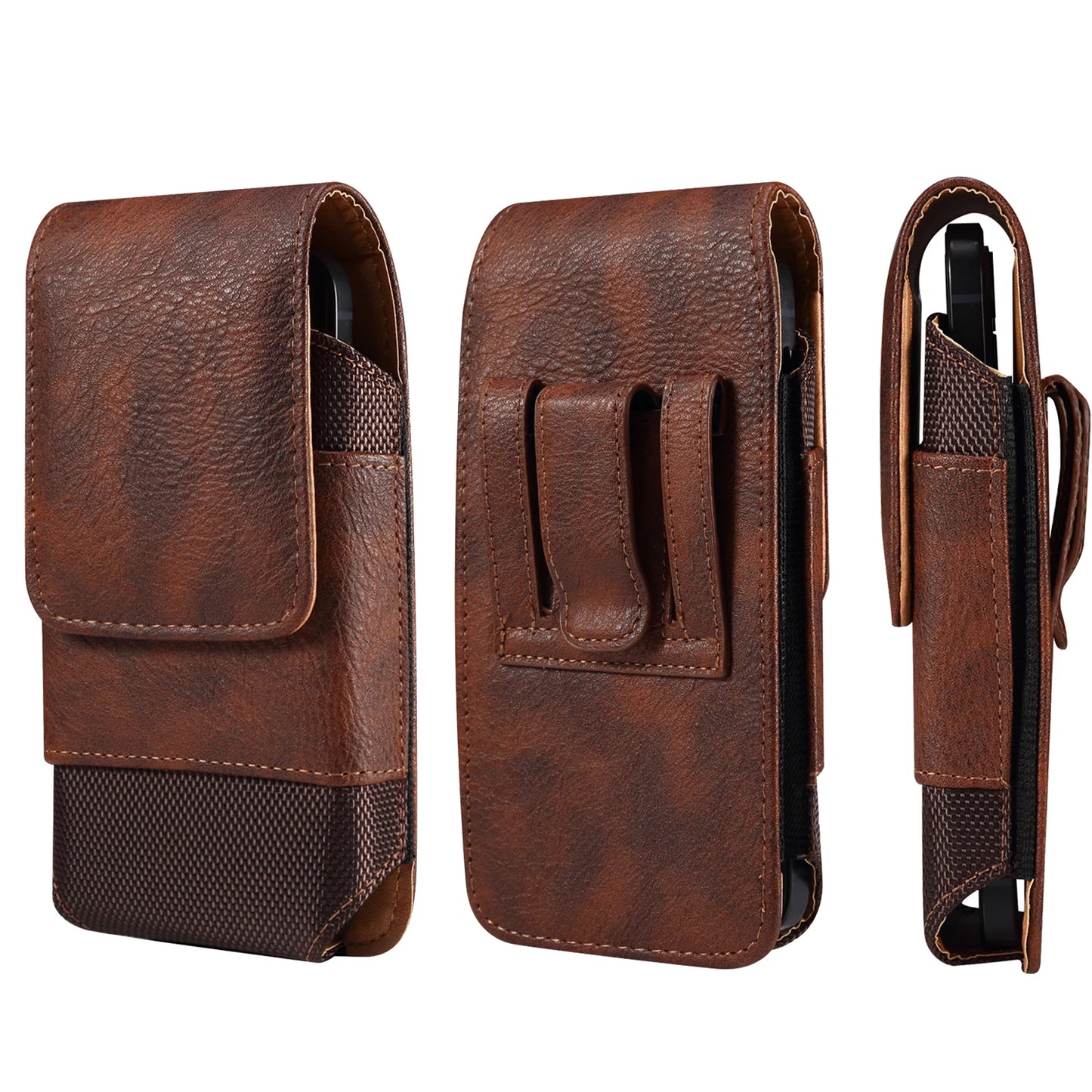 PC 5.2-7.0 inch Leather Mobile Phone Bag For iPhone/Samsung/Xiaomi/Sony/LG Smartphone Waist Bag Casual Belt Pouch Holster Case