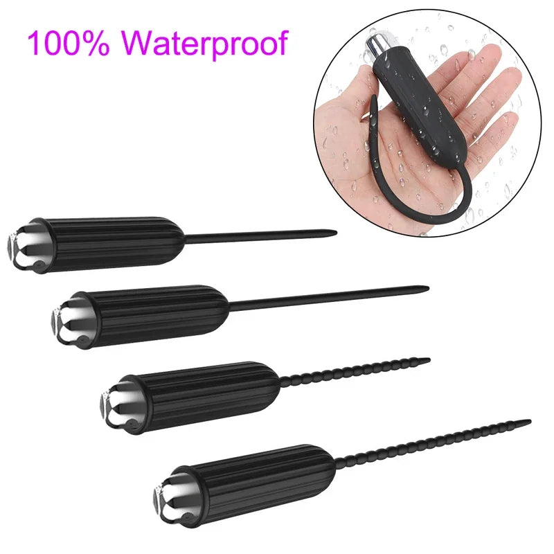 5/5.5mm Urethral Sounding Vibrator  Men Penis Plug Male Masturbator Medical Catheter Cock Dilator Sex Toys Adult Games Erotic