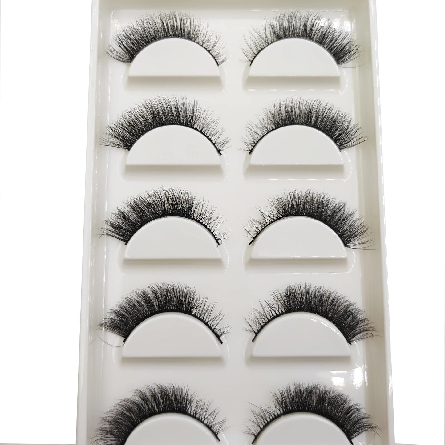 5/7 Pairs Soft Natural 3D Mink False Eyelashes Cat Eye Elongated Winged Lashes Faux Cils Make Up Beauty Tools Wholesale