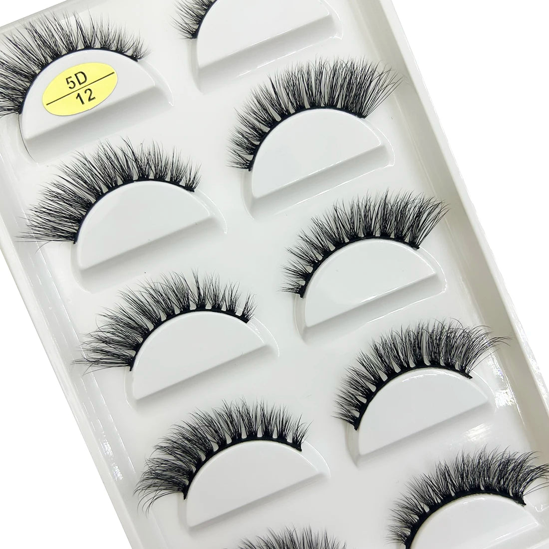 5/7 Pairs Soft Natural 3D Mink False Eyelashes Cat Eye Elongated Winged Lashes Faux Cils Make Up Beauty Tools Wholesale