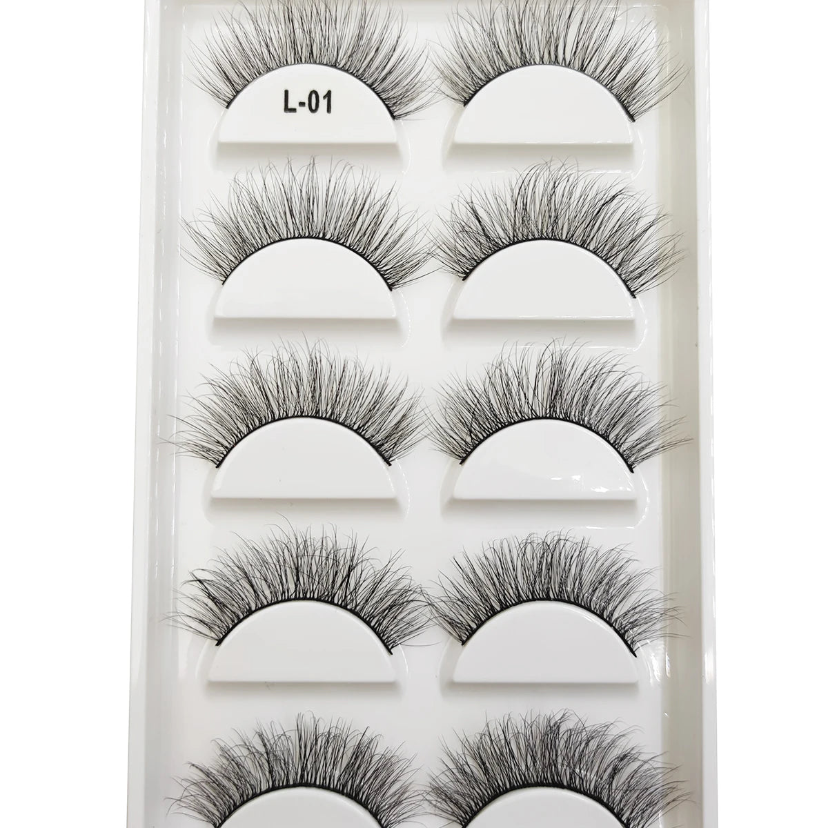 5/7 Pairs Soft Natural 3D Mink False Eyelashes Cat Eye Elongated Winged Lashes Faux Cils Make Up Beauty Tools Wholesale