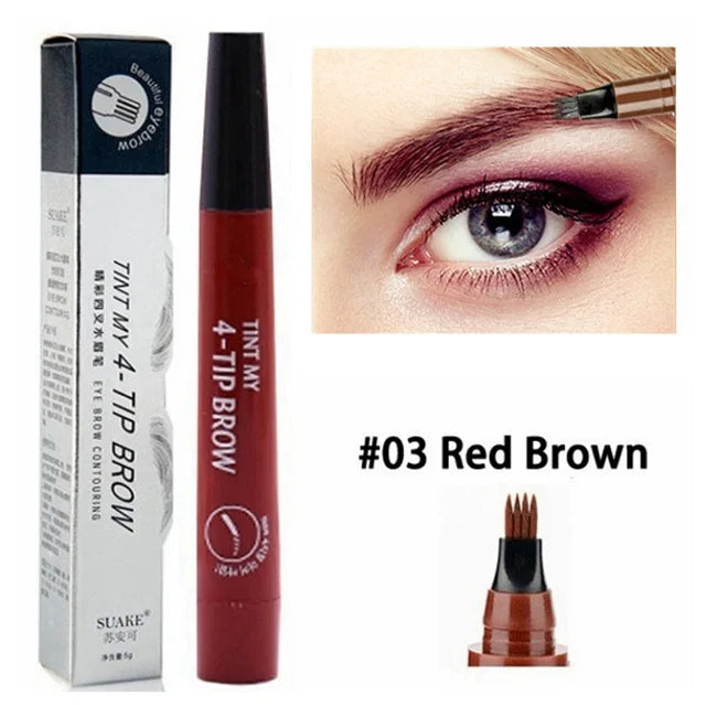 5 Colors Microblading Eyebrow Pen Waterproof Liquid Eyebrow Pencil Long Lasting Eyebrow  Pen 4 oints eyebrow pen Cosmetics