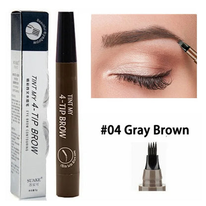 5 Colors Microblading Eyebrow Pen Waterproof Liquid Eyebrow Pencil Long Lasting Eyebrow  Pen 4 oints eyebrow pen Cosmetics