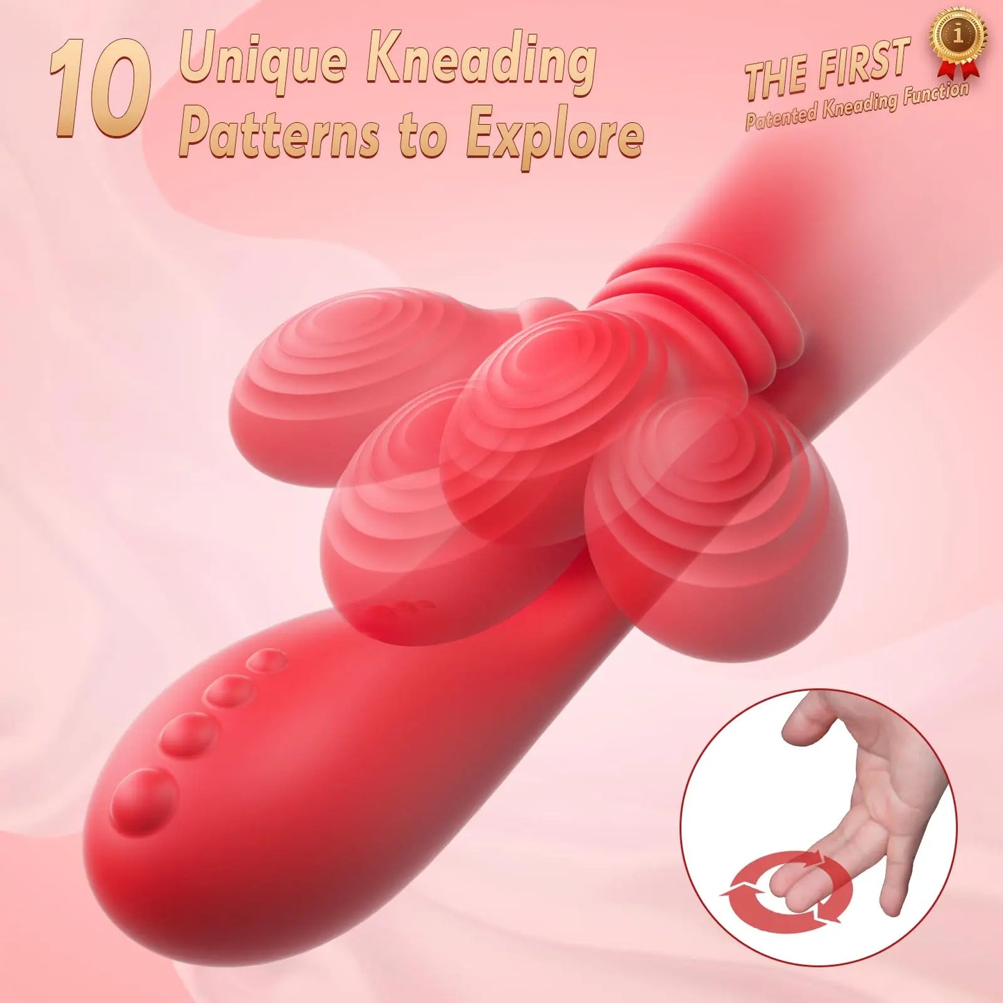 5 IN 1 Tapping Thrusting Dildo Vibrator  Women G Spot Vibrator Kneading Clit Stimulator Female Masturbator Adult Sex Toys ﻿