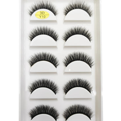 5 Pairs Natural 3D Mink False Eyelashes, Soft Wispy, Fluffy Eye Faux Lashes, Make Up Eyelash, Beauty Cat Cilios, 9 Styles