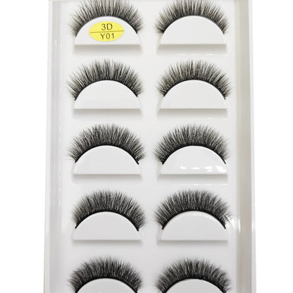 5 Pairs Natural 3D Mink False Eyelashes, Soft Wispy, Fluffy Eye Faux Lashes, Make Up Eyelash, Beauty Cat Cilios, 9 Styles