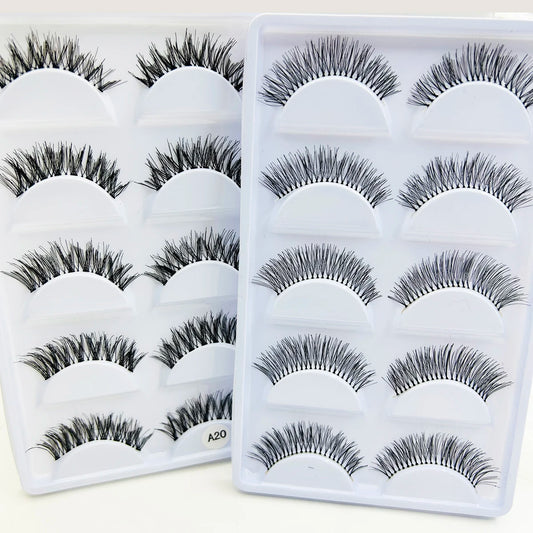 5 Pairs Natural Eyelash Hand made False Eyelashes Makeup Fake Eye Lashes Faux Cils Make Up Beauty Tools Wholesale A21 A20