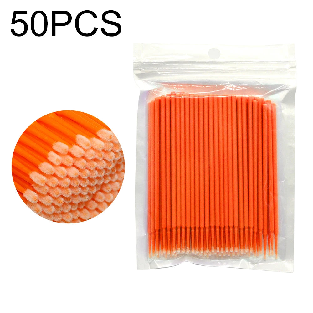 50/100pcs Disposable MicroBrush Eyelashes Extension  Individual Lash Removing Swab Micro Brush For Eyelash Extension Tools